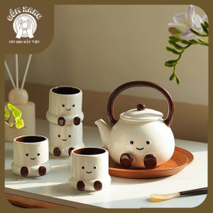 Ấm trà Handmade hình mặt cười