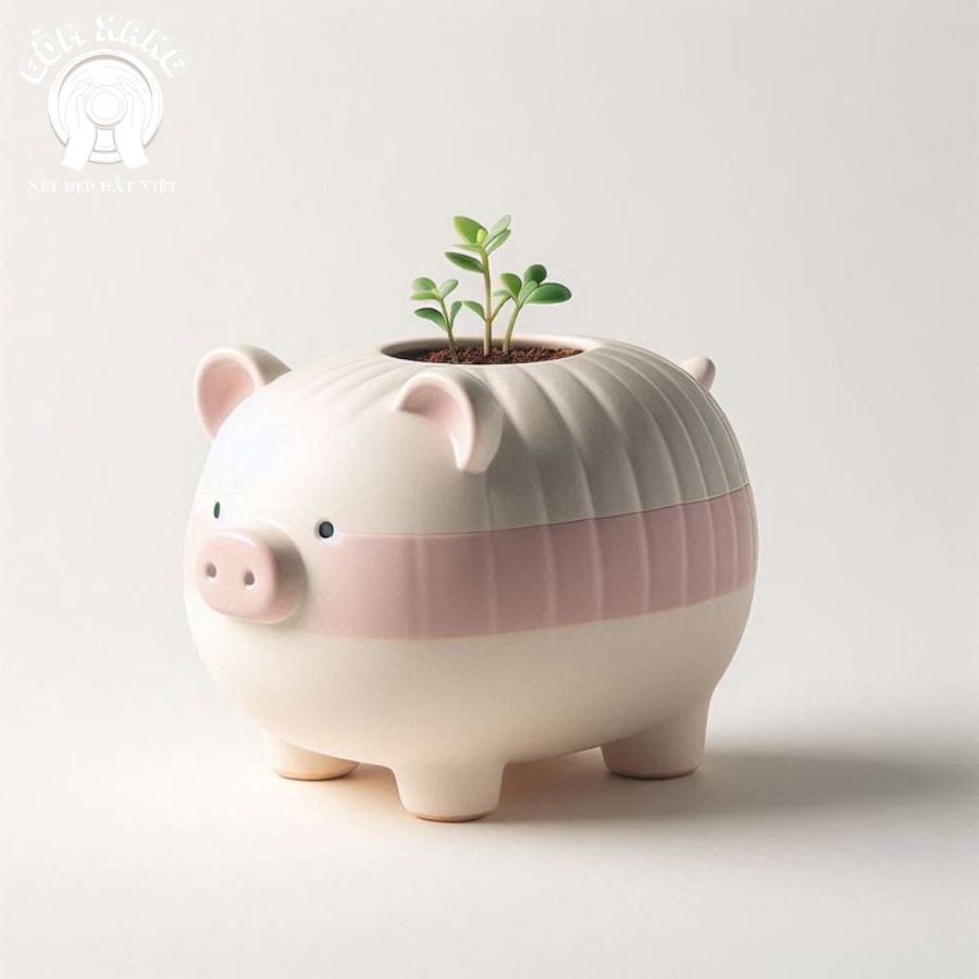 Chậu cây gốm hanmade hình thú - Ảnh 5