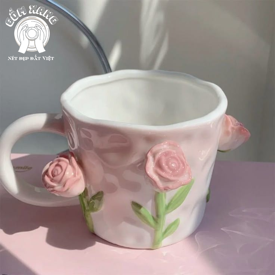Cốc Handmade Hình Hoa - Ảnh 3
