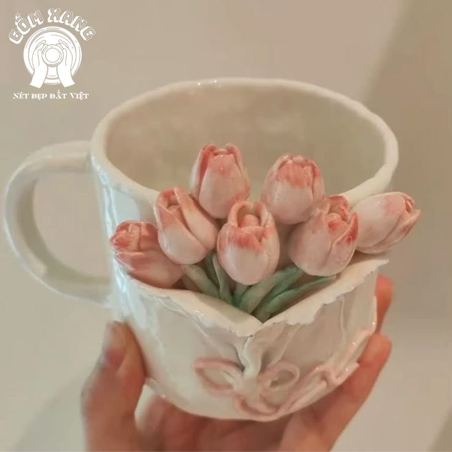 Cốc Handmade Hình Hoa - Ảnh 2