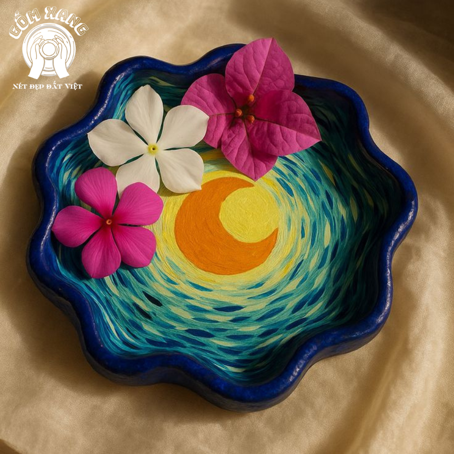 Đĩa Gốm Hình Mặt Trăng - Ảnh 3