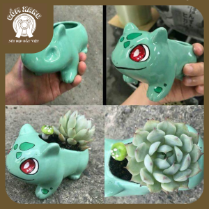 Chậu cây gốm Handmade họa tiết hoạt hình