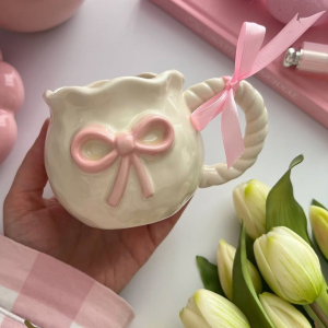 Cốc gốm hình nơ xinh xắn