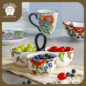 Bát Gốm Handmade Đựng Hoa Quả